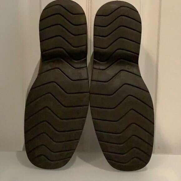 FEETFIRST MENS TAN LEATHER LOAFERS SLIP ONS MADE IN ITALY SIZE 43 - Picture 5 of 13